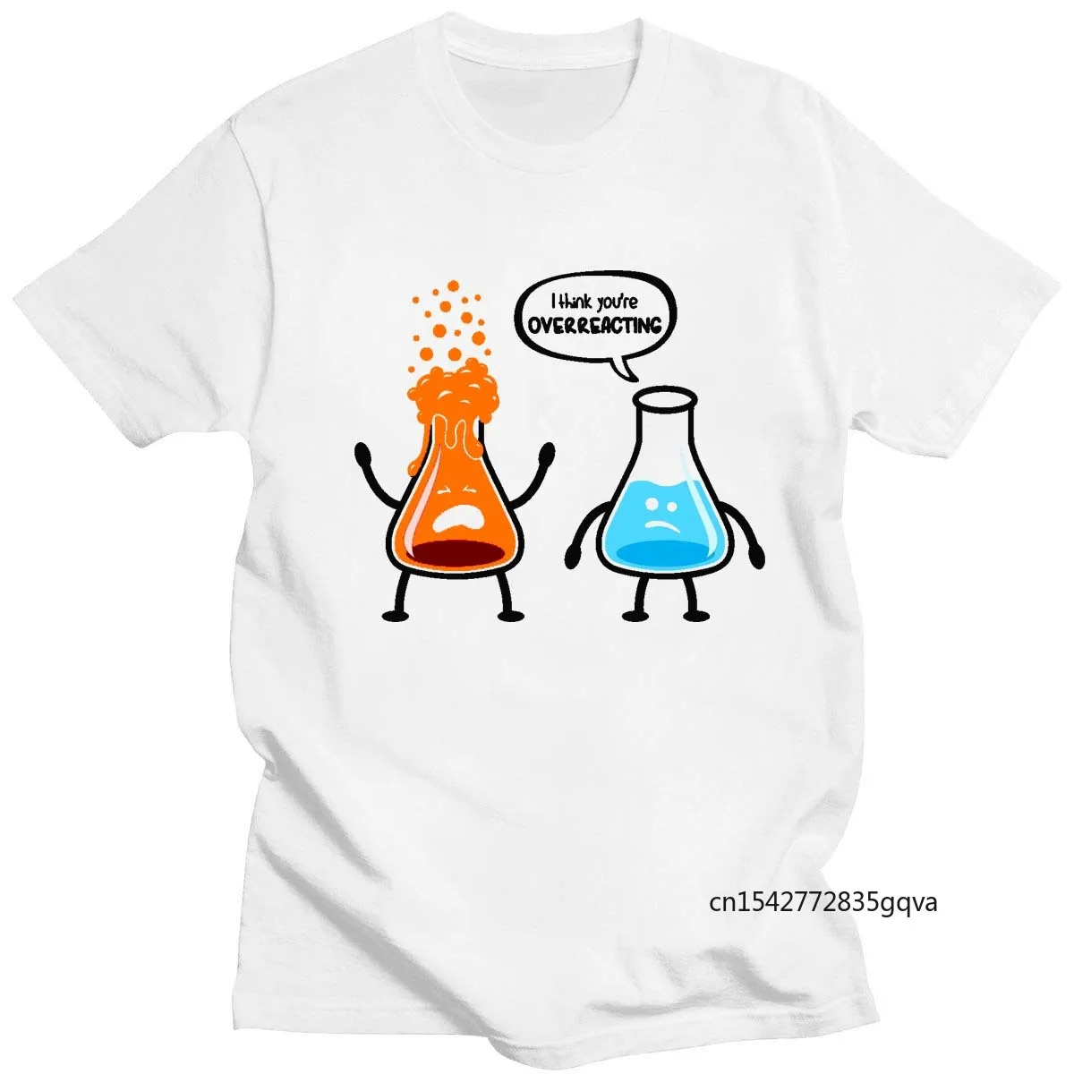 

Funny Chemical Biology Hip-hop Style Shirt Simple Summer New Round Neck T-shirt Street Sweat-absorbent