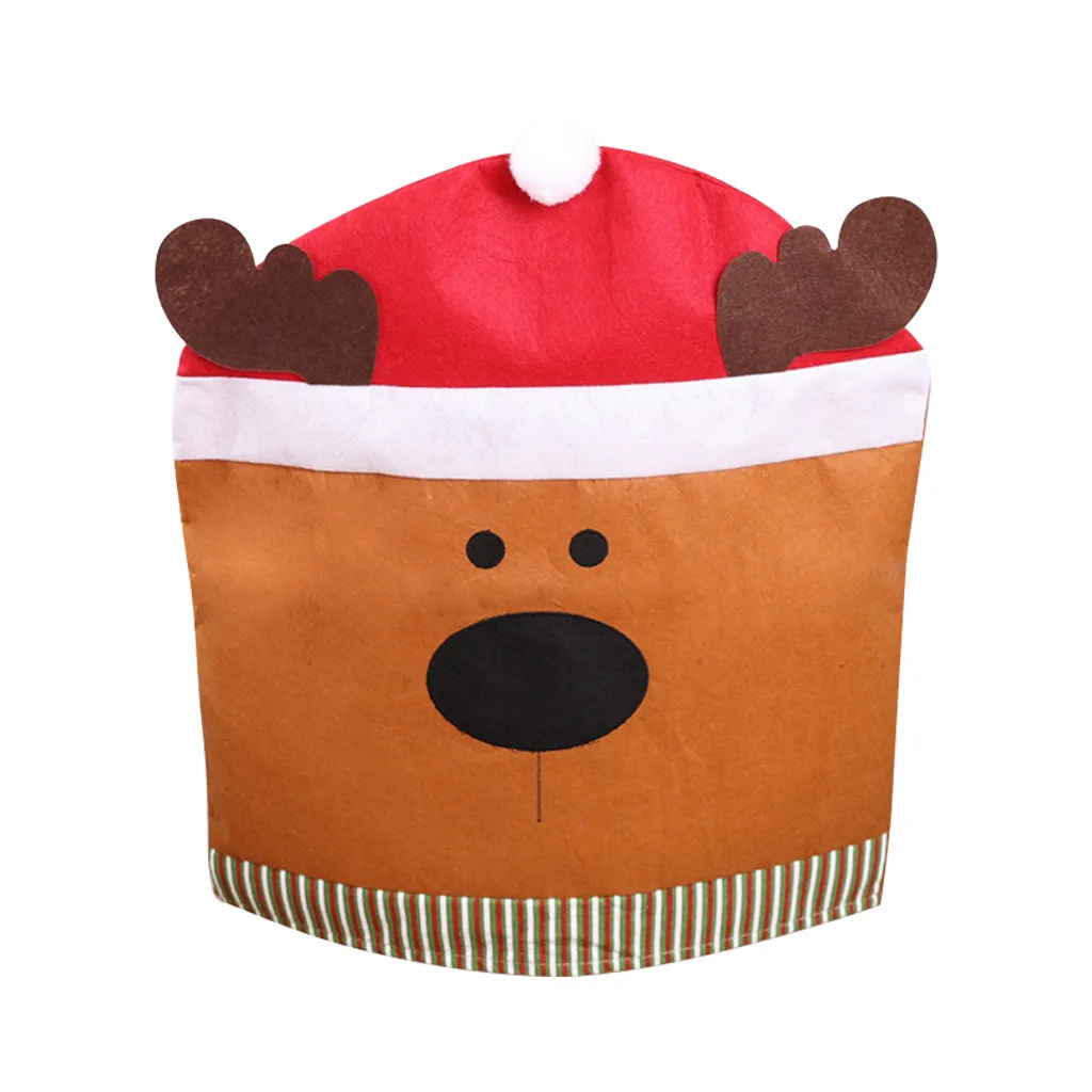 Чехлы для стульев Рождественское украшение обеденное сиденье Санта Клаус