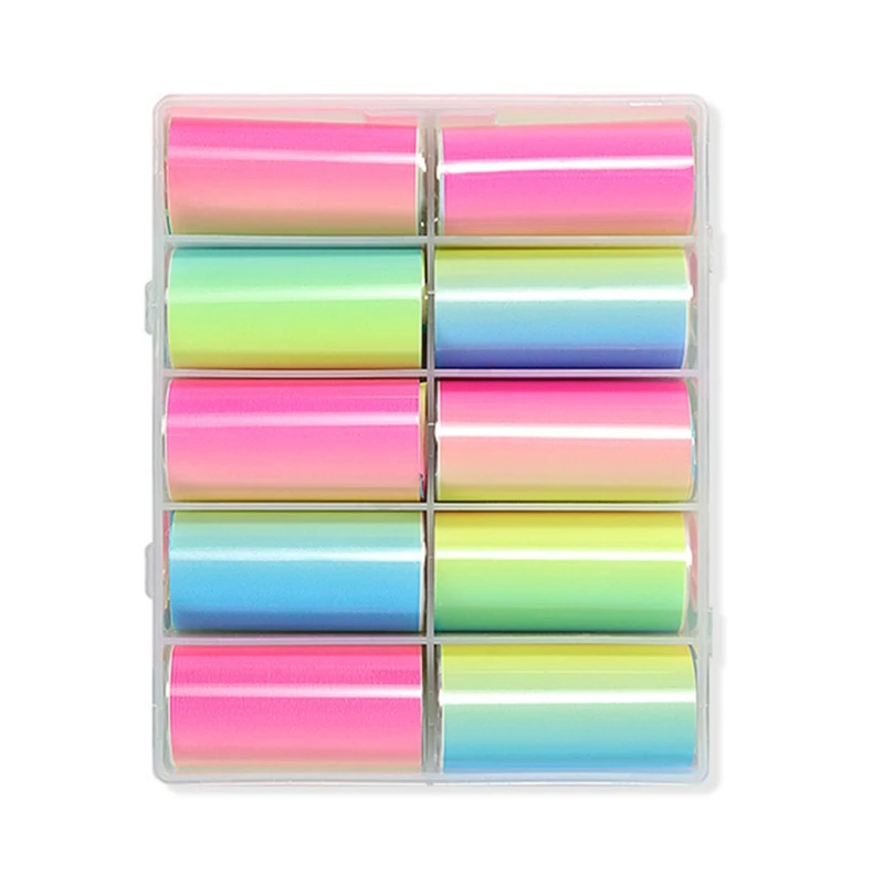 

Gradient Nail Polish Wraps Nail Transfer Stickers Nail Aurora Film Nail Art Transfer Sticker Slide Nail Art Decal Summer