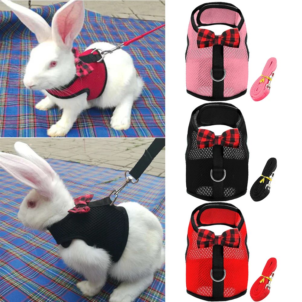 Дышащая кроликов морская свинка хомяк жилет маленький щенок котенок лук поводок