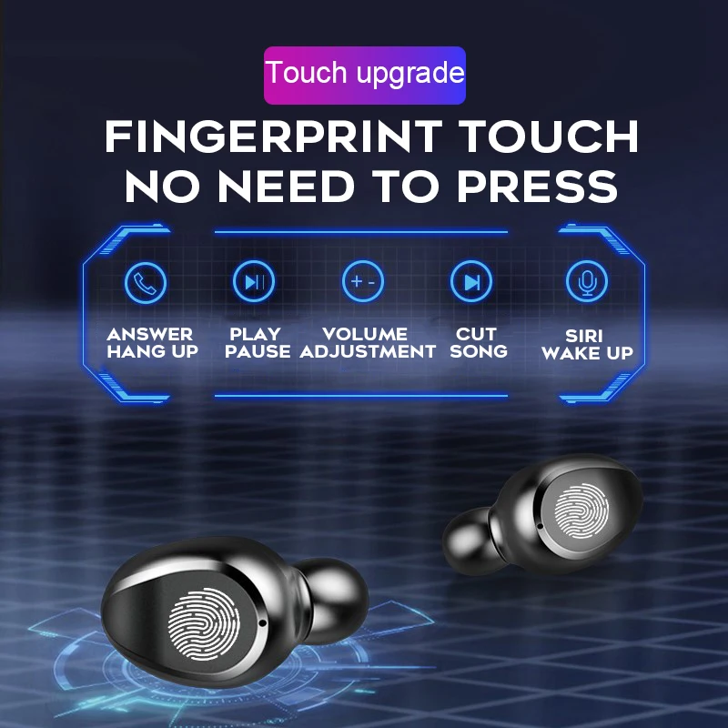 F9 TWS наушники беспроводной светодиодный дисплей Bluetooth V5.0 1200ma внешний аккумулятор