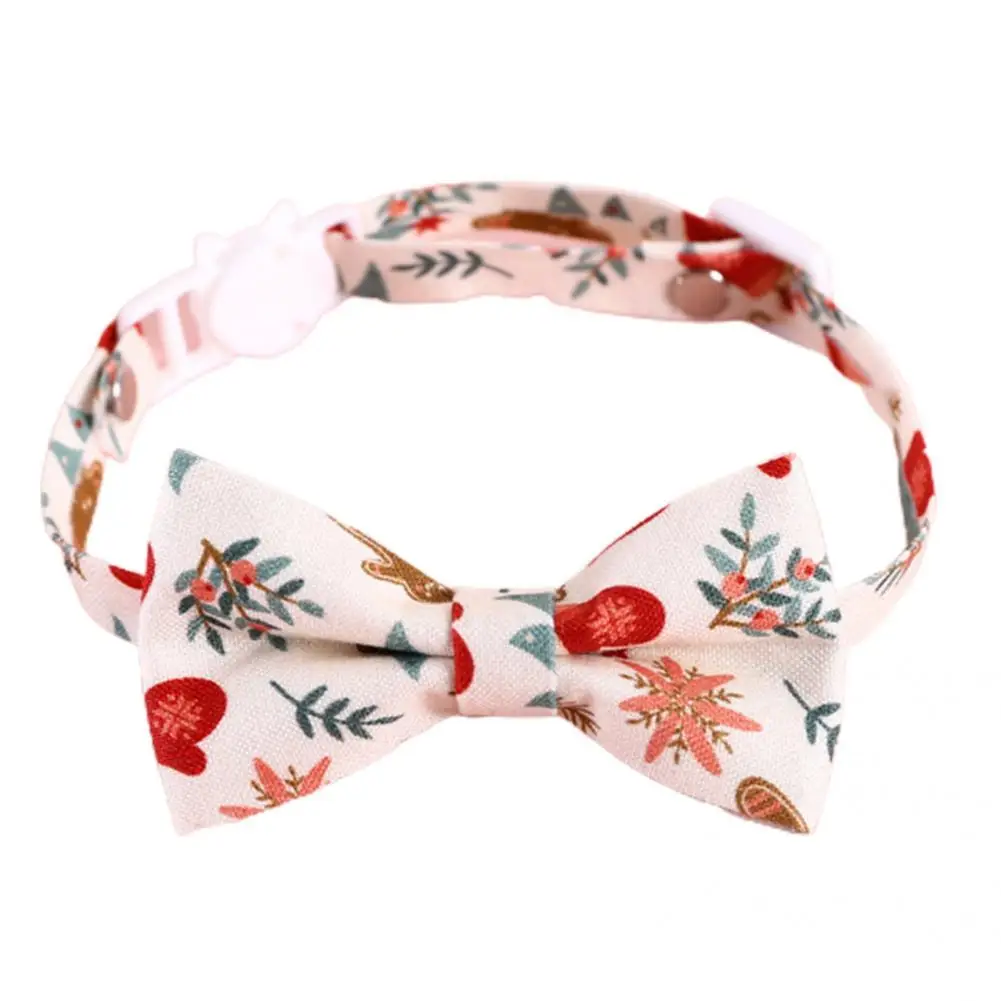 

Beautiful Pet Necktie Santa Claus Pattern Dress-up Convenient Cute Pet Cats Dogs Bowknot Collar