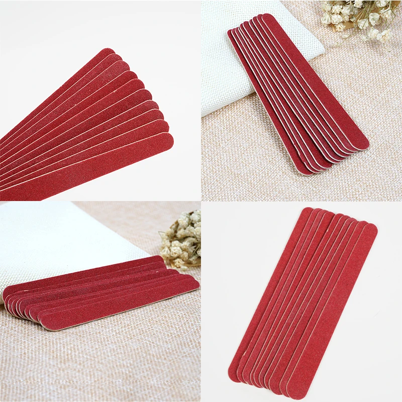 10pcs Nail Files Nail Art Polish Sandpaper Strip Bar Set Polishing File Tool Buffer Sanding Washable Manicure Manicure Supplies