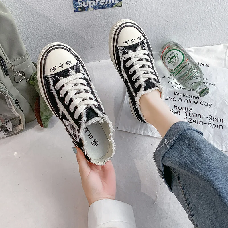 

Spring/Autumn Brand New Fashion Platform Sneakers Woman Canvas Shoes Casual Low Cut Zapatos De Mujer Ladies Designer Sneakers