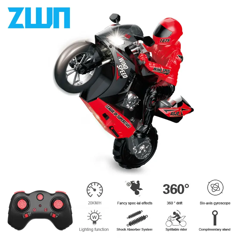 ZWN M5 1/6 большой Zise самобалансирующийся RC Мотоцикл 210 минут рабочего времени трюк