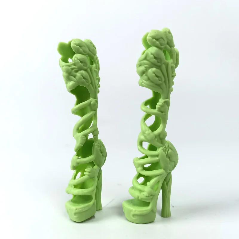 Зеленая модная обувь для куклы Monster High Doll на высоком каблуке ботинки Ever After 1/6