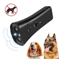 pet dog repeller anti barking dog training device trainer led ultrasonic double head pet driver aiding pet supplies no battery