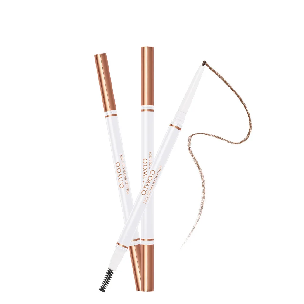 O.TWO.O Double Headed Eyebrow Pencil Rotating Waterproof And Sweatproof Not Smudge Powder 4-Color Selectable | Красота и здоровье