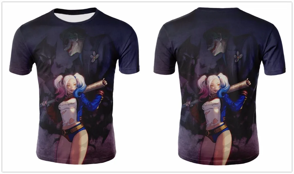 Newest 3D Clown T Shirt Skull Skeleton Summer T-shirts Men Women Hip Hop Punk Gothic Shirts Vintage Rock Anime Casual Tees