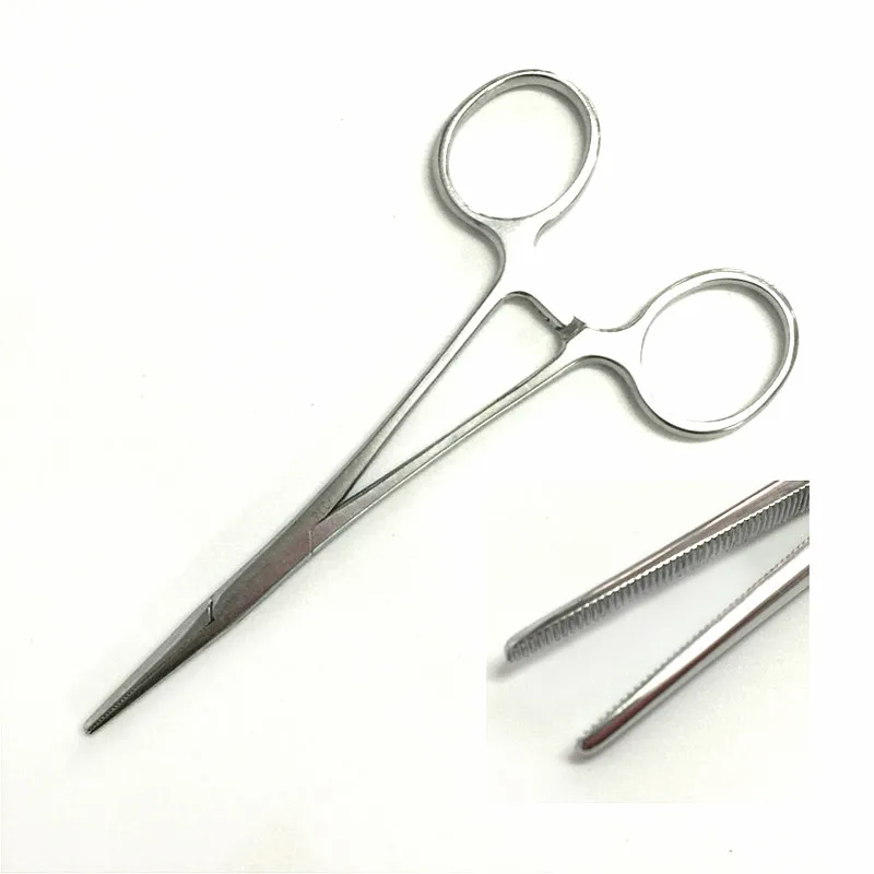 Гемостатические щипцы с прямой головкой 140 мм медицинские плоскогубцы из