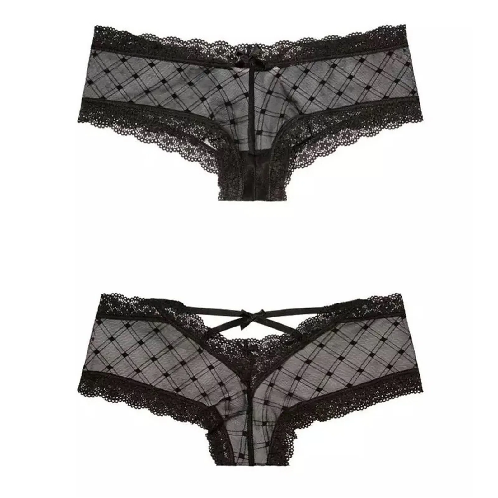 

New Sexy Lace String Transparent Panties Women Back Bow Cute Thong Women's Seamless Briefs Fashion Underwear Women Tangas