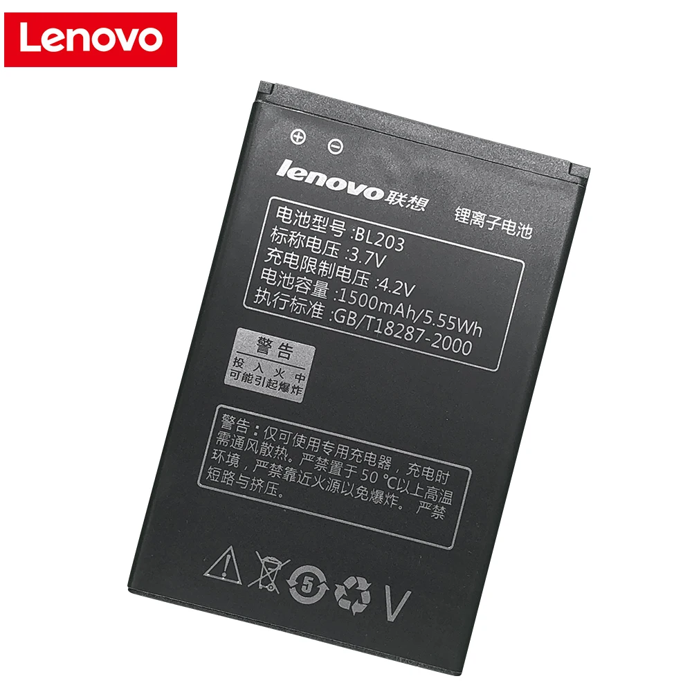 Оригинальный аккумулятор Lenovo BL203 1500 мАч BL 203 Аккумулятор для A278T A369 A365E A308T A66 A318T A385E