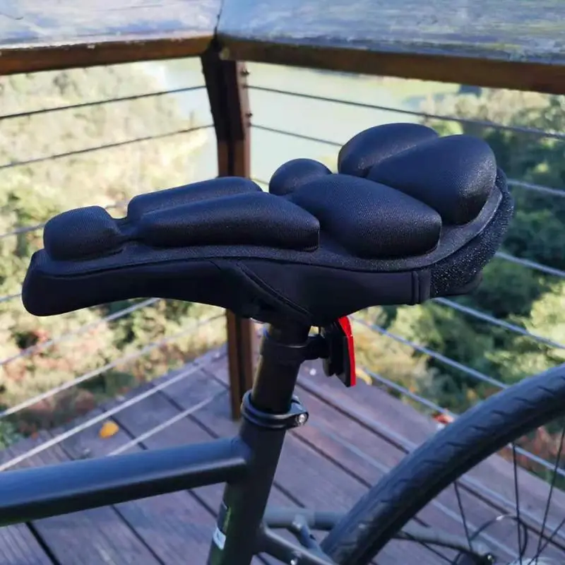 

Седло для горного велосипеда 3D, толстый дышащий супер мягкий силиконовый поролон, аксессуары для седла велосипеда