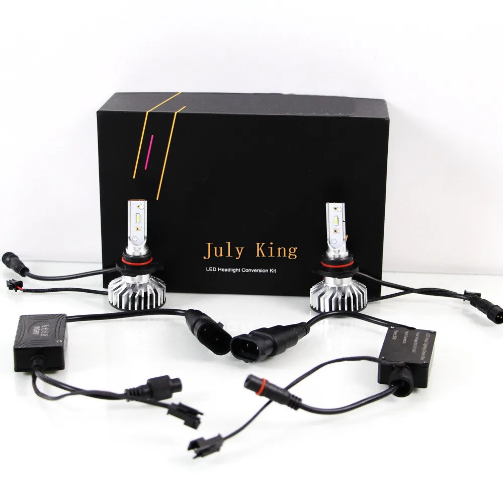 July King светодиодный светильник 5500K 9005 HB3 9006 HB4 9012 HIR2 35 Вт 5600LM лампа для конверсии Canbus