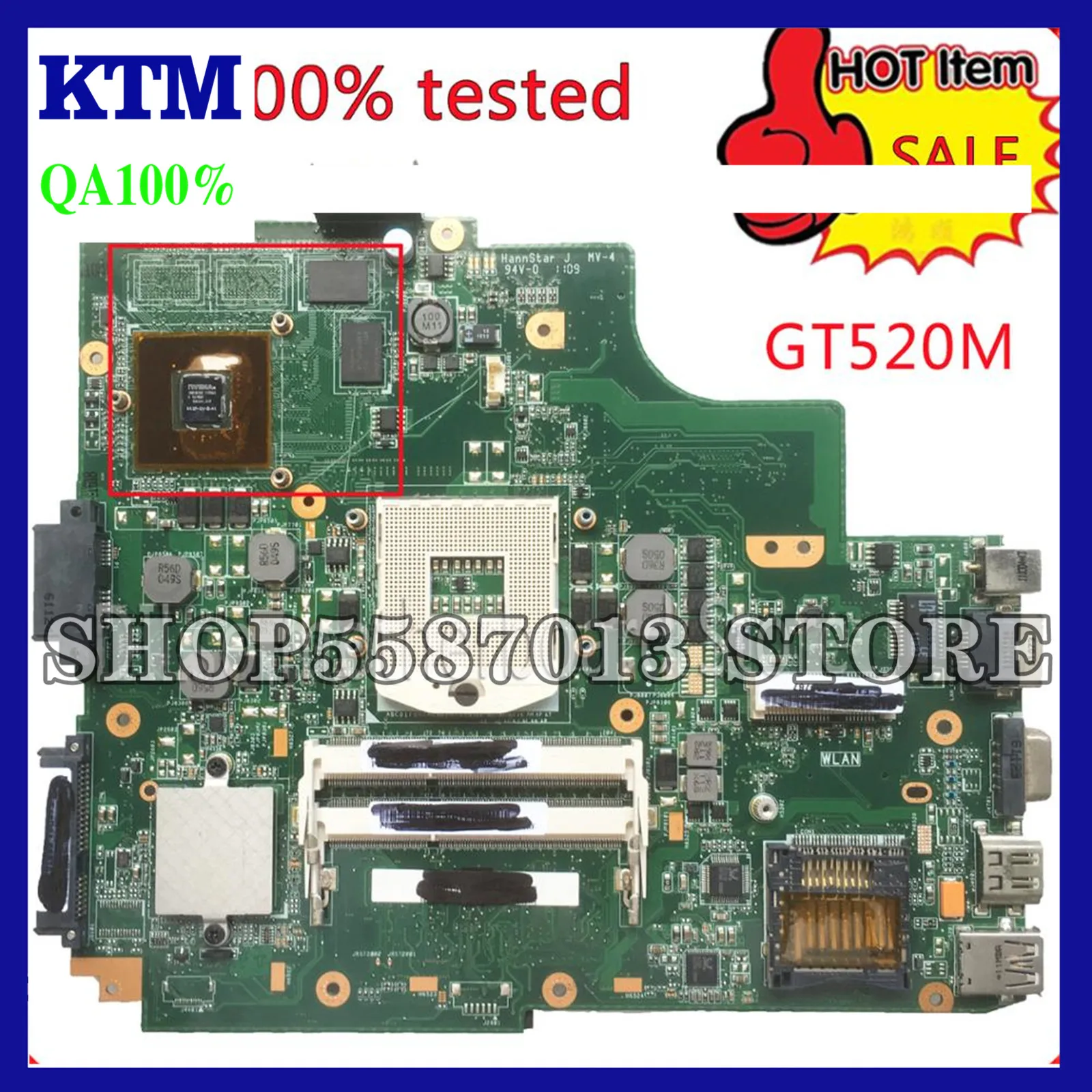 Для ASUS K43SV K43SJ материнская плата для ноутбука 1G видеокарта L новая GT520M REV2.2 & rev2.0 rev3.0