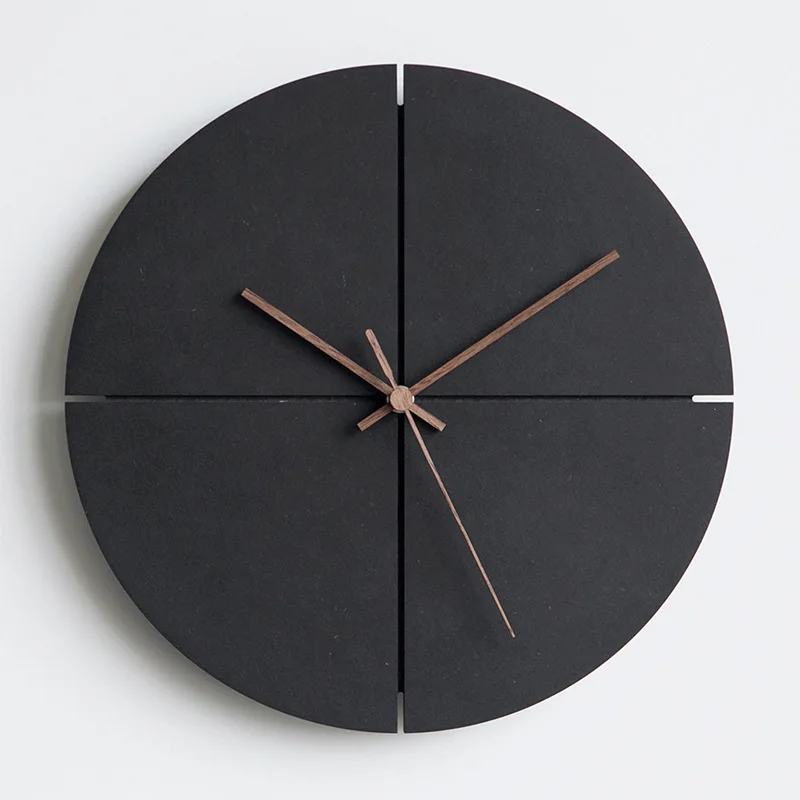 

Wooden Wall Clock Nordic Minimalist Wooden Wall Clocks Living Room Personality Household Watches Silent Wall Clocks Home Decor