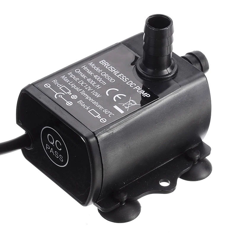 DC 12V 10W Micro Pump Brushless Submersible Water Filter Waterproof Aquarium 400L/H For Air Fish Pond Tank | Дом и сад