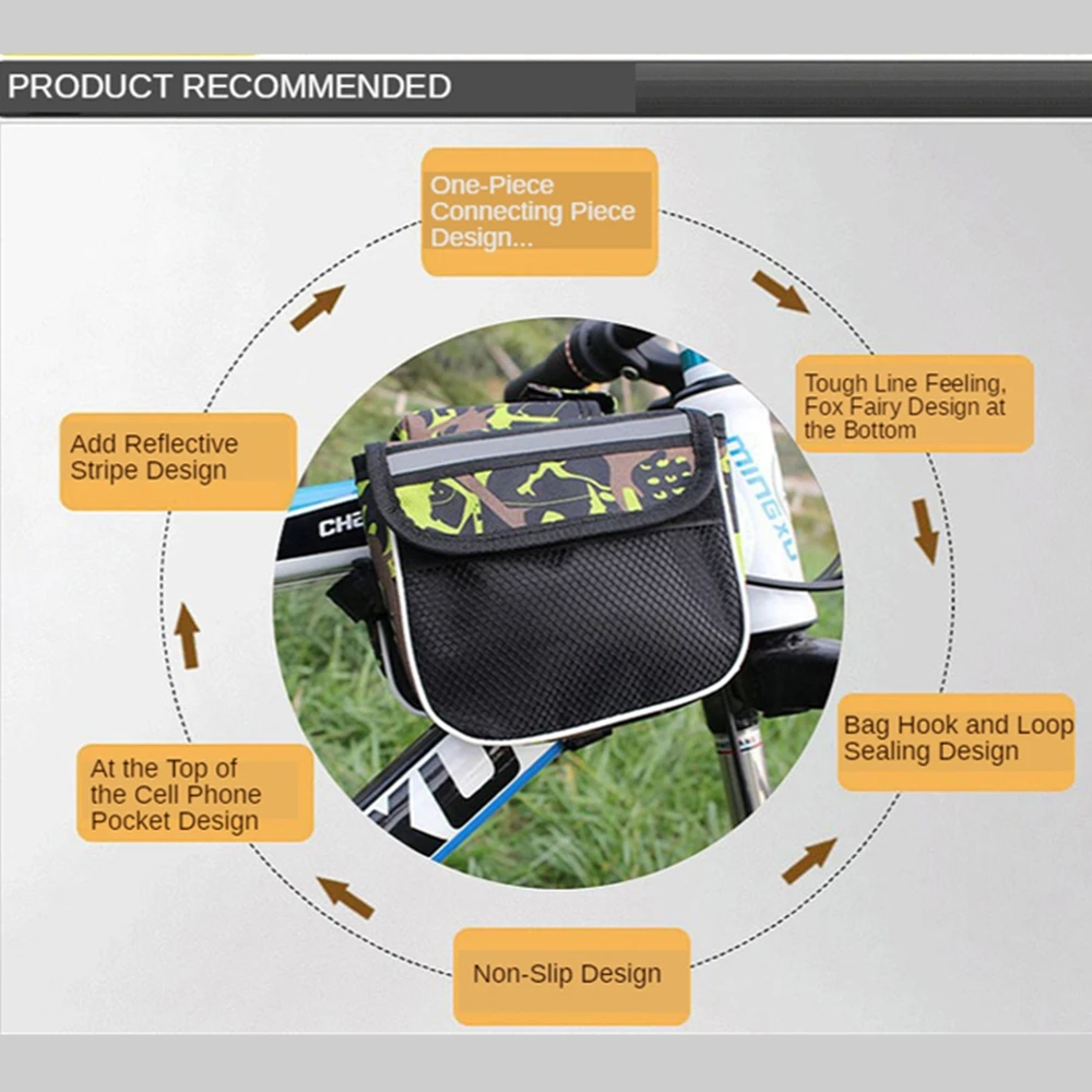 Сумка для велосипеда AOSTIRMOTOR двойной чехол передняя рама сумка на руль хранения