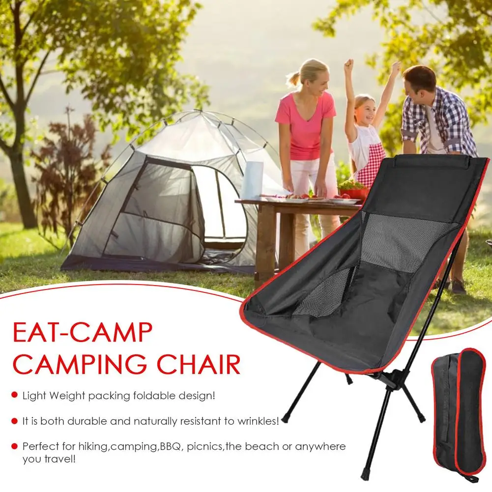 Satin Al Taşınabilir Balıkçılık Sandalye Ultralight Açık Katlanır Kamp Sandalyesi Piknik Katlanabilir Yürüyüş Eğlence Seyahat Plaj çantası Ay Sandalye