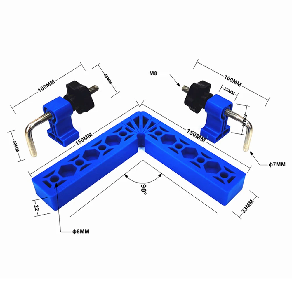 

150MM Woodworking Positioning Square 90 Positioning Block Woodworking Right Fixture Woodworking Inch Metric Height Ruler