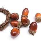 20 шт мини искусственный желудь имитация дубовая гайка яркий Реалистичный искусственный фрукт из пенопласта украшение венок домашний декор