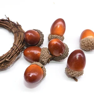20 шт мини искусственный желудь имитация дубовая гайка яркий Реалистичный искусственный фрукт из пенопласта украшение венок домашний декор