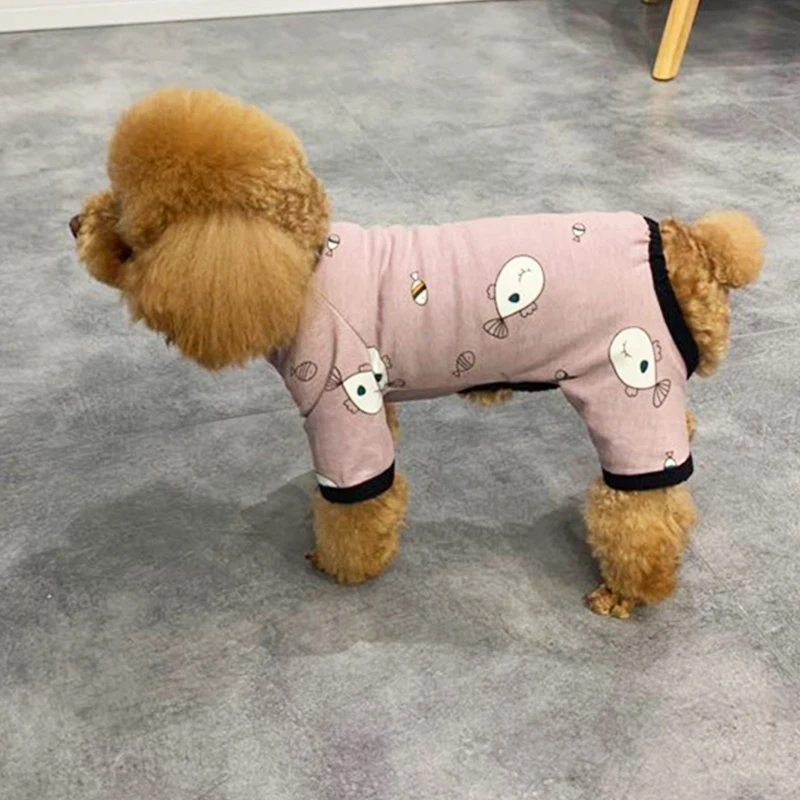 Домашняя одежда для собак комбинезон пижама домашних животных Пижама с котом |