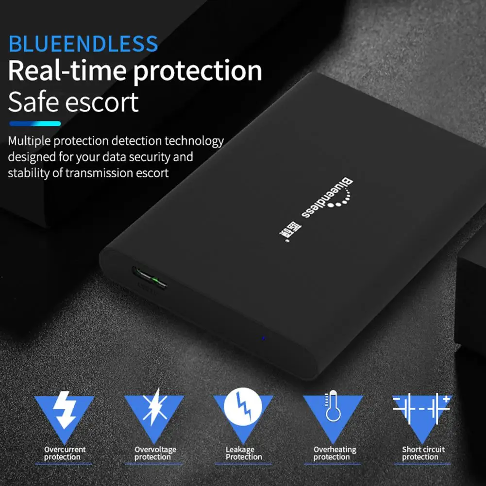 Blueendless T8 2.5 inch USB 3.0 High Speed External Hard Drive Disk HDD 80GB 160GB 250GB 320GB 500GB 1T Portable Mobile Harddisk