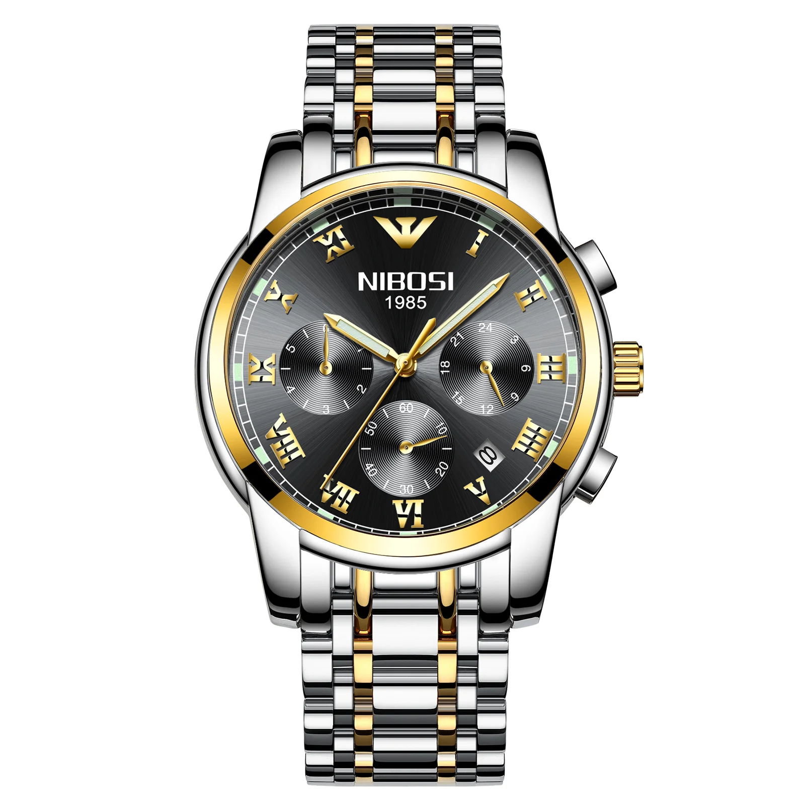 

Модные мужские часы NIBOSI VIP 2 из нержавеющей стали, роскошные спортивные кварцевые часы от лучшего бренда, мужские часы