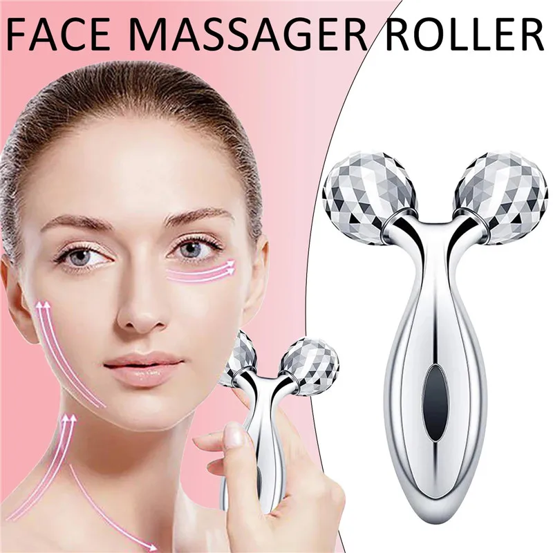 

3D Handheld Face Body Shape Muscle Beauty Tools Slimming Machine Y Shape 360 Draaien Massage Roller Ball