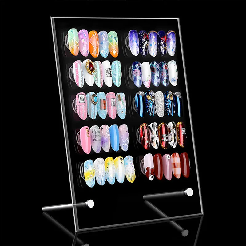 Накладные ногти дисплей полка для демонстрации ногтей прозрачная модель