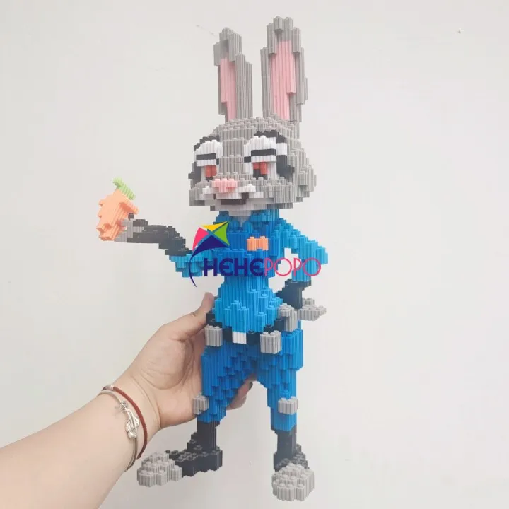 

3880pcs Rabbit Connection Pet Model Building Block Large Judy Model Middle Bricks Block Toy for Girl Gift Series 6711