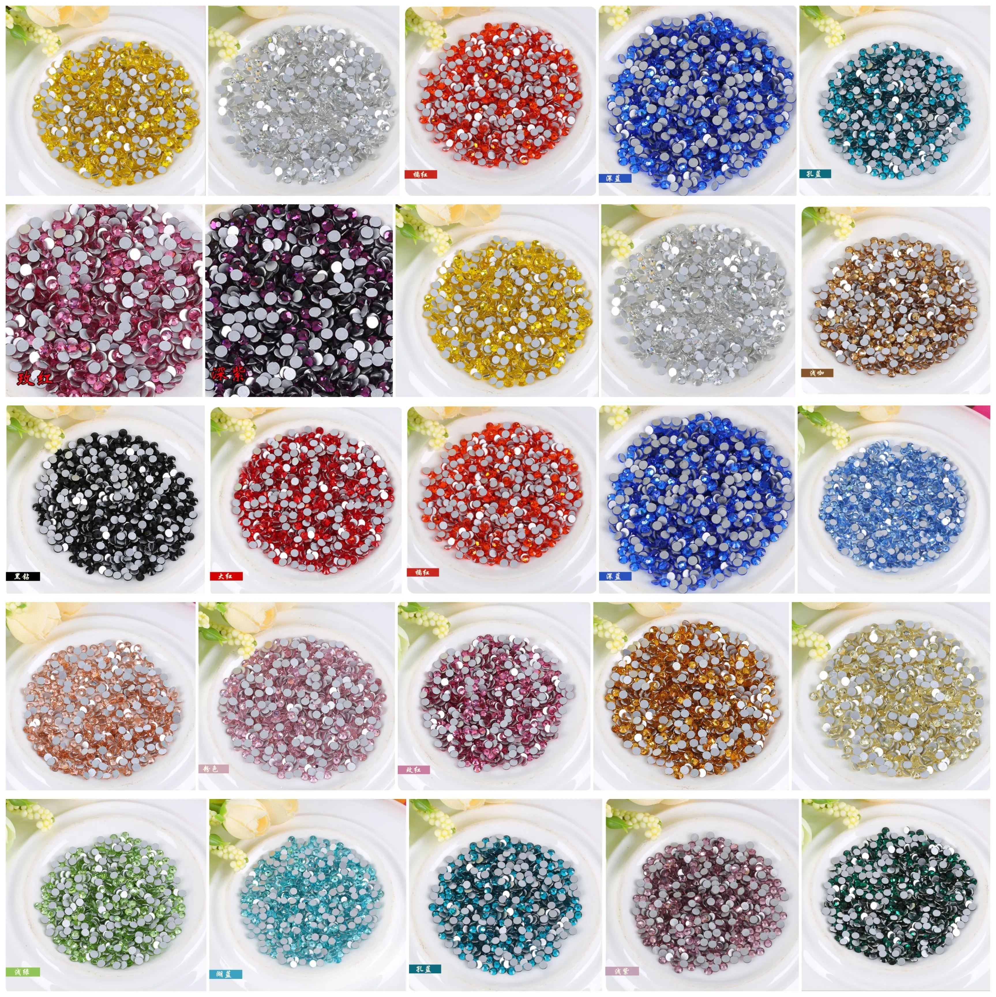 Высокое качество задняя сторона искусственные стразы FH40|Стразы| |