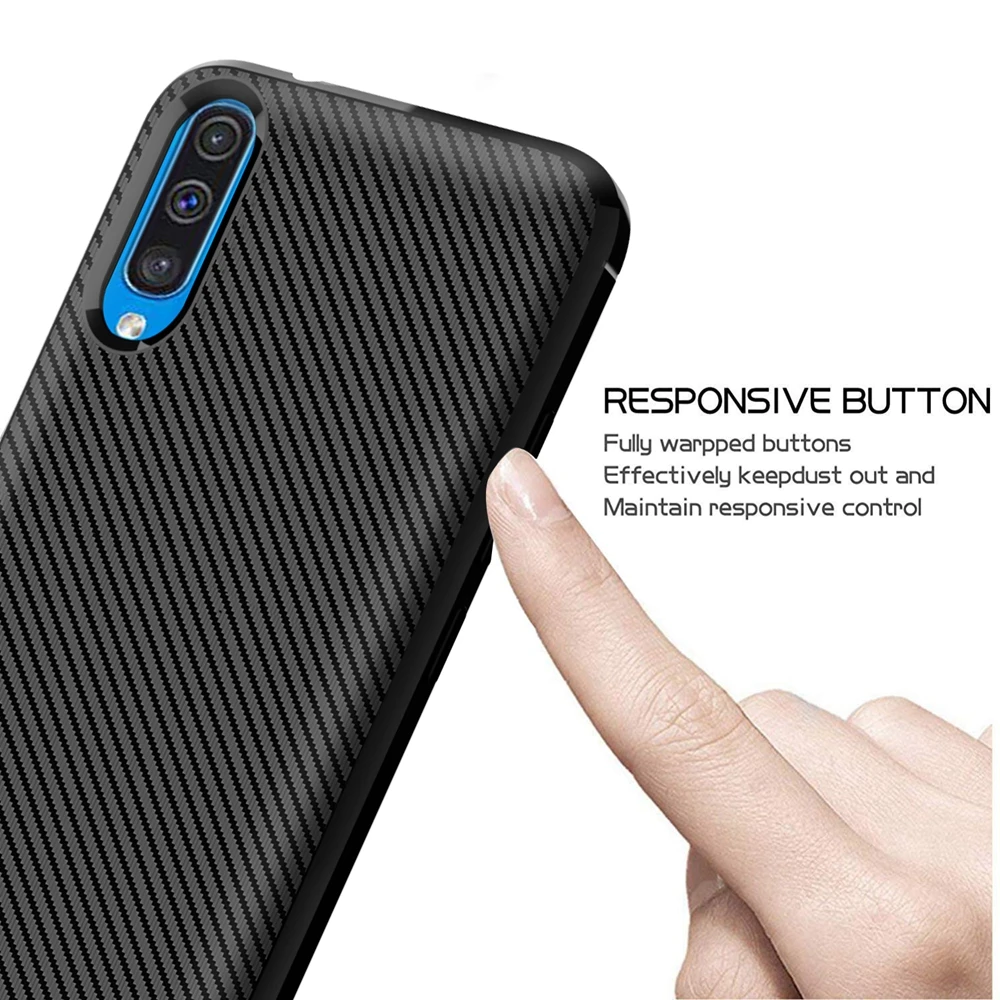 A50 A70 чехол для Etui samsung Galaxy A10S A20S M30S A20E A71 A30 A40 Роскошный из углеродного волокна