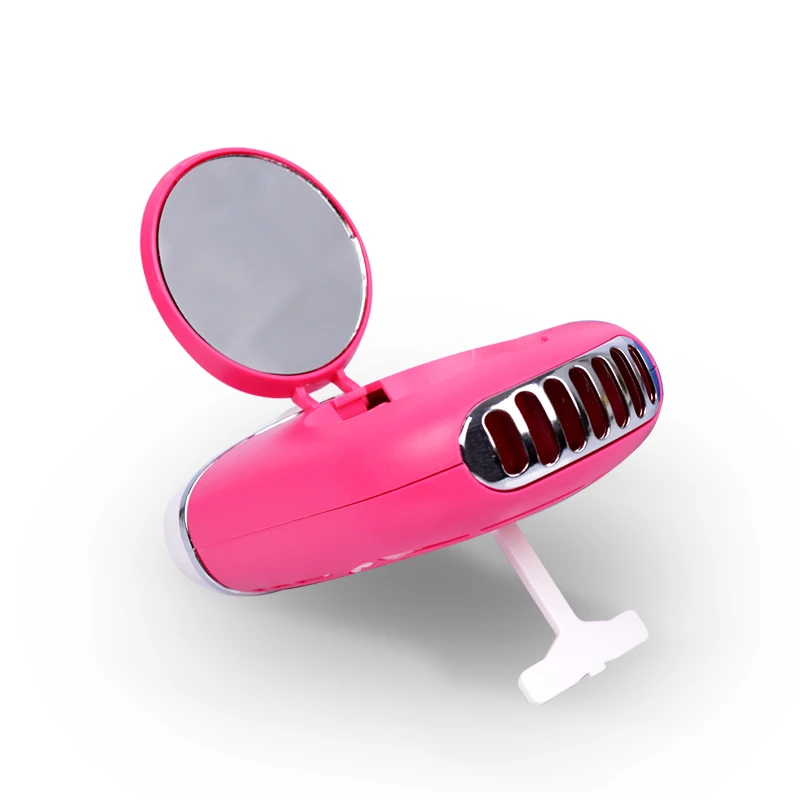 

5Pcs Portable USB Charger Mini Fan With Mirror Grafting Eyelash Dryer Blast Blower Glue Fast Dry Eyelash Extension Mascara Dryer
