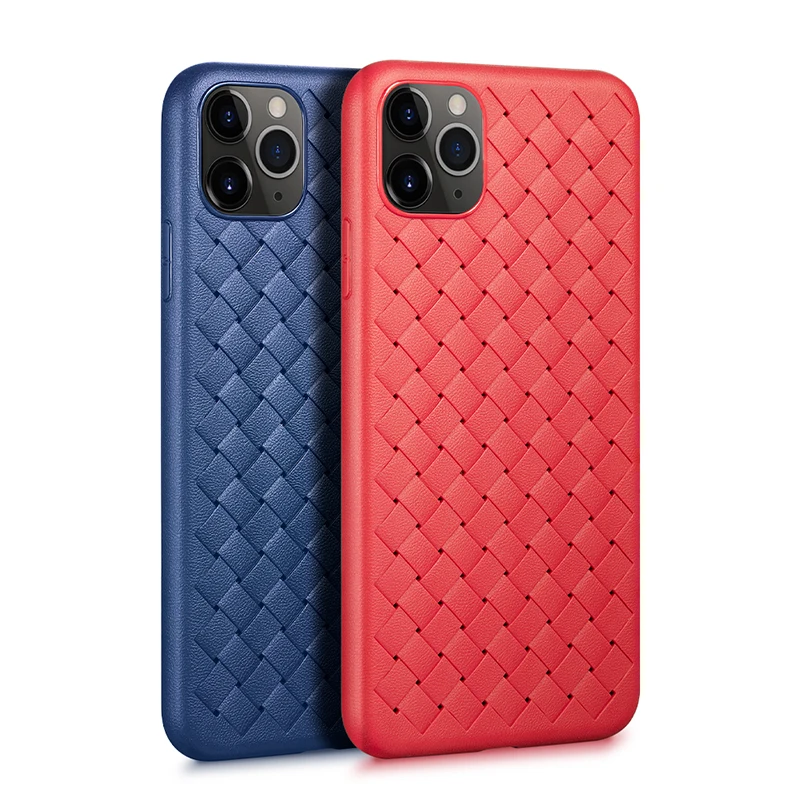Плетеный кожаный чехол BV для iphone 11 11pro max силиконовый полноразмерный X xs xr 6 7 8 plus |