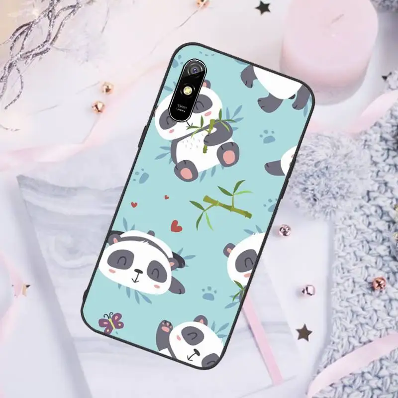 

Cartoon cute panda Phone Case For Xiaomi Mi Redmi Note 7 8 9 pro 8T 9T 9S 9A 10 Lite pro
