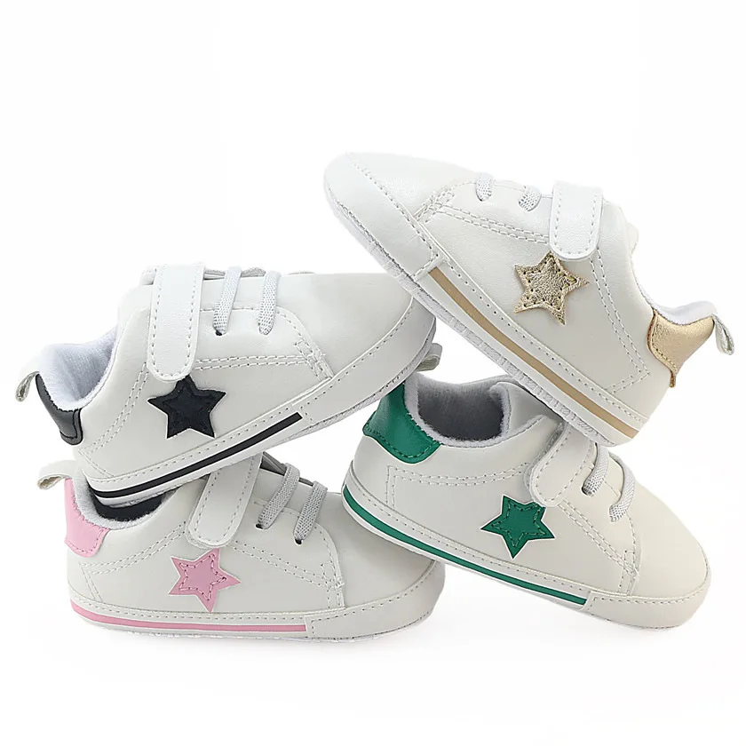 

Обувь для новорожденных, удобная обувь на мягкой подошве со звездами, на липучке, обувь для маленьких мальчиков и девочек