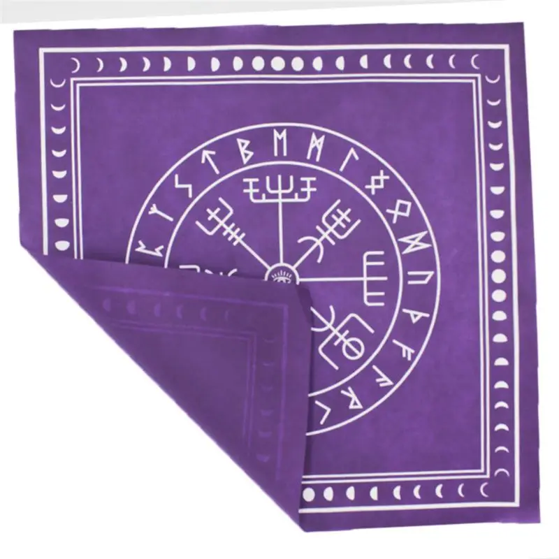 

50*50cm Non-woven Tarot Tablecloth Rune Divination Altar Patch Tarot Table Cover for Magicians Daily Board Games Tarot Deck