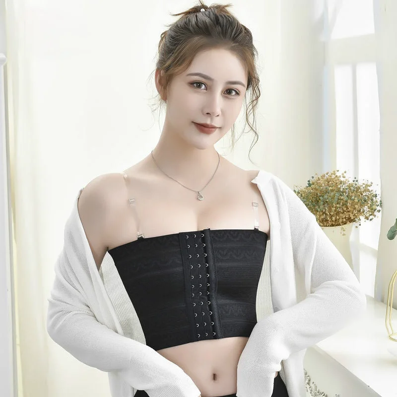

Breast Binder Trans with Bra Straps Tops Corset Lesbian Breathable Buckle Short Chest Tomboy Bra Intimates Shaper Corset Top