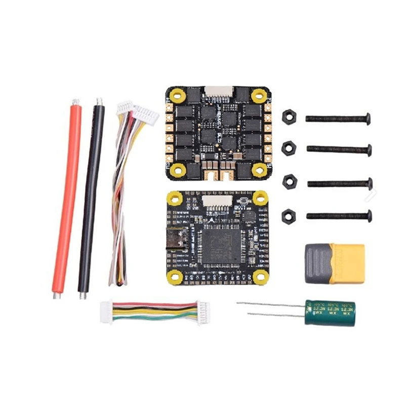 

JHEMCU 745SE F7 OSD Flight Controller w/ 5V 10V Output & 55A BLHeli_32 3-6S 4In1 ESC Stack for FPV Racing Drone RC Parts