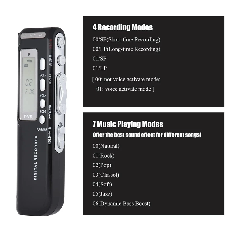 Sk 010 8 Гб цифровой Аудио Диктофон Телефон Регистраторы диктофон Mp3 музыкальный