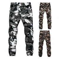 men pants camouflage ankle banded jogger mid waist casual stylish pockets loose streetwear men cargo trousers autumn