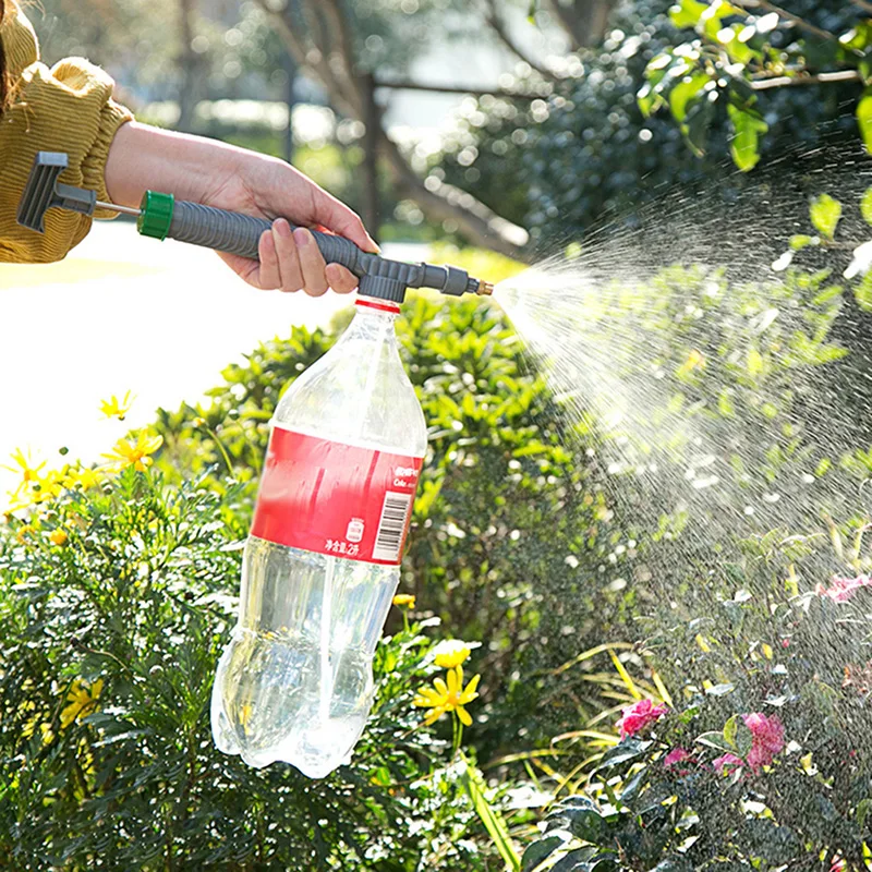Adjustable Manual High Pressure Air Pump Sprayer Drink Bottle Spray Head Nozzle Simple Sprayer Garden Watering Tool
