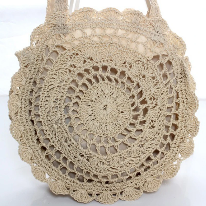 Женские соломенные сумки большие винтажные ручной работы из ротанга для пляжа