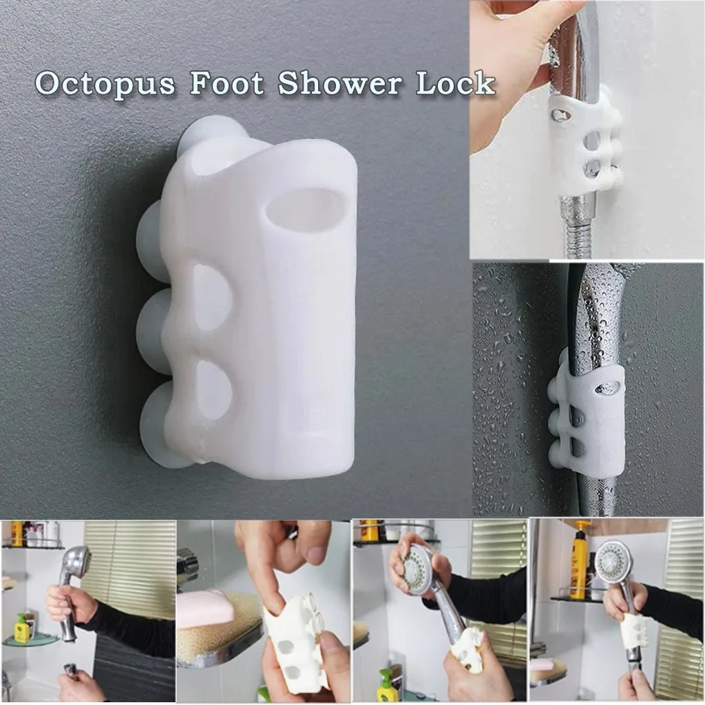 Держатель для душевой лейки 2 шт. силиконовая стойка на присоске настенный