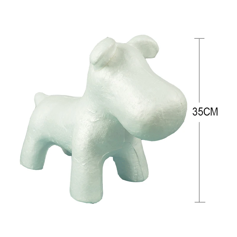Dog 35cm День Святого Валентина украшения для вечеринки сделанные своими руками полистирол Плесень Медведь Кролик Собака пластик цветок Свадебные украшения принадлежности подарки ручной работы - Цвет: Dog 35cm
