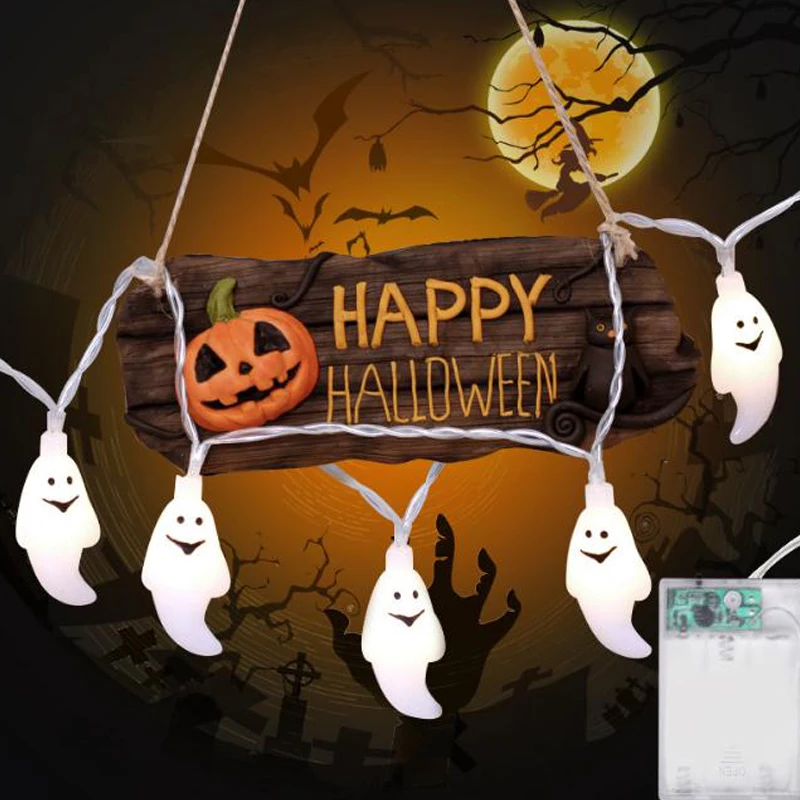 

Светодиодная гирсветильник да на Хэллоуин с питанием от батарейки