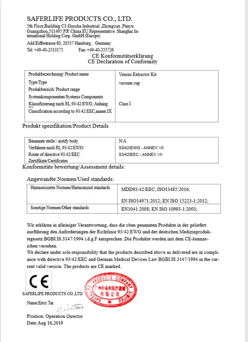 

Venom Extractor Pump Snake Insect Bee Bite Kit Extractor Pump Rescue Tool Outdoor Survival Venom Extractor Safety Survival