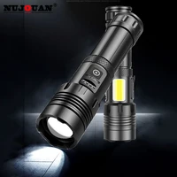 bright led flashlight 5 lighting modes rechargeable torch for night riding camping hiking hunting indoor activities use 18650